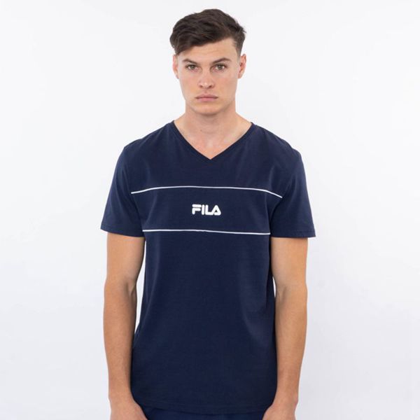 Fila Donovan Men's T-Shirts - Navy,NZ 52-45781